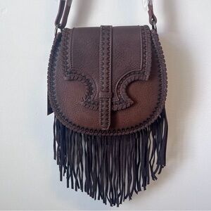 JUSTIN BOOTS Saddlebag Fringe Crossbody Purse